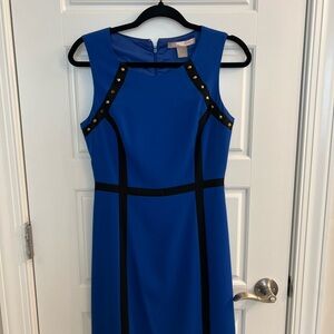 Forever 21 Blue and Black Sheath Midi Dress